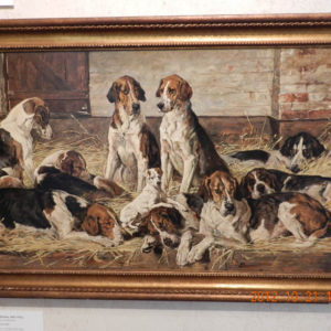 “Hounds in a Kennel” by John Emms